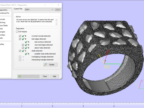 너겟 링 모델 1036 3D 프린트 모델