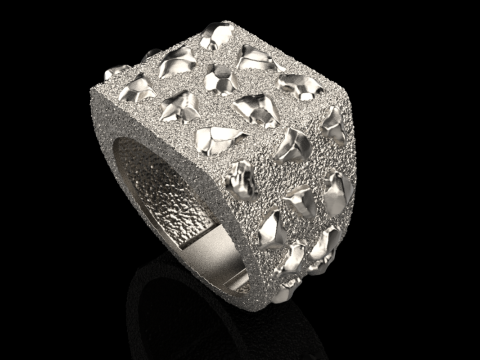 Nugget ring model 1036 Modelo de Impressão 3D