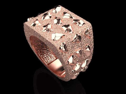 Nugget ring model 1036 Modelo de Impressão 3D