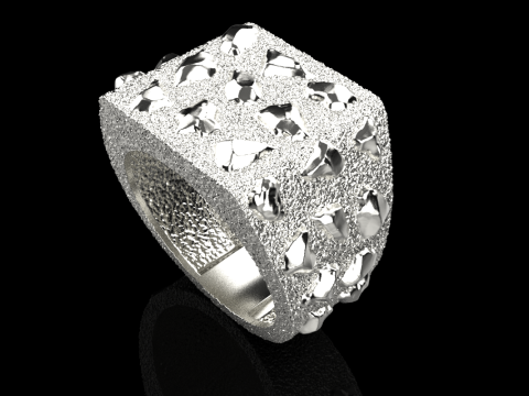 Nugget ring model 1036 Modelo de Impressão 3D