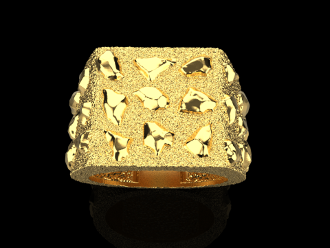 Nugget ring model 1036 Modelo de Impressão 3D