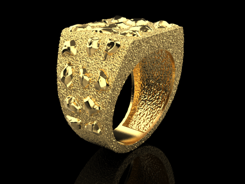 Nugget ring model 1036 Modelo de Impressão 3D