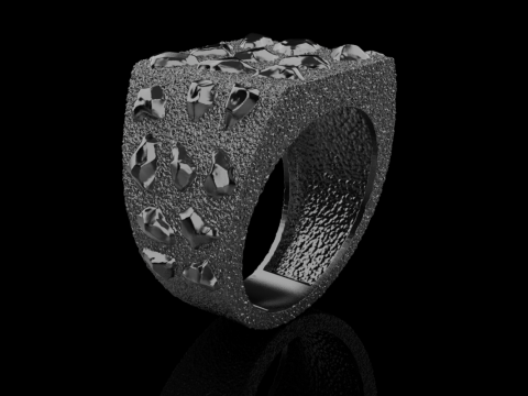 Nugget ring model 1036 Modelo de Impressão 3D
