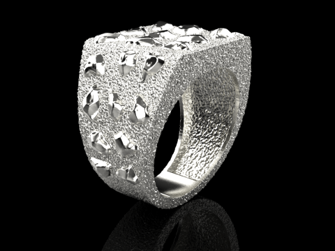 Nugget ring model 1036 Modelo de Impressão 3D