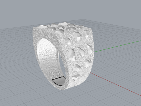 Nugget ring model 1036 Modelo de Impressão 3D