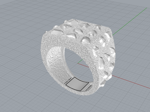 Nugget ring model 1036 Modelo de Impressão 3D