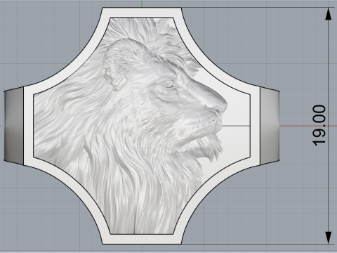 Lion ring model 1035 3D प्रिंट मॉडल