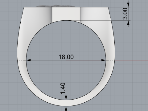 Lion ring model 1035 3D प्रिंट मॉडल