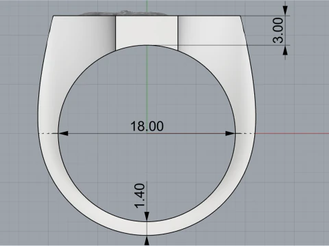 Lion ring model 1035 3D Print Model