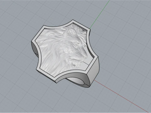 Lion ring model 1035 3D Print Model