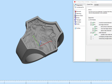 Lion ring model 1035 3D Print Model