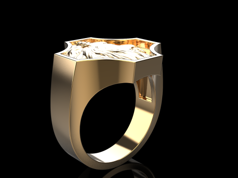 Lion ring model 1035 3D प्रिंट मॉडल