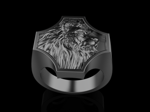 Lion ring model 1035 3D प्रिंट मॉडल