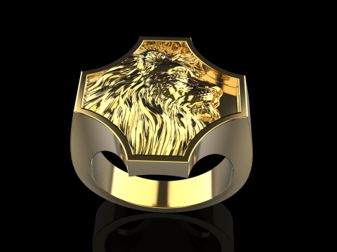 Lion ring model 1035 3D प्रिंट मॉडल