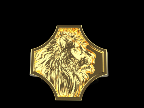 Lion ring model 1035 3D प्रिंट मॉडल