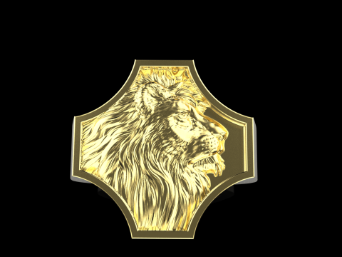 Lion ring model 1035 3D प्रिंट मॉडल