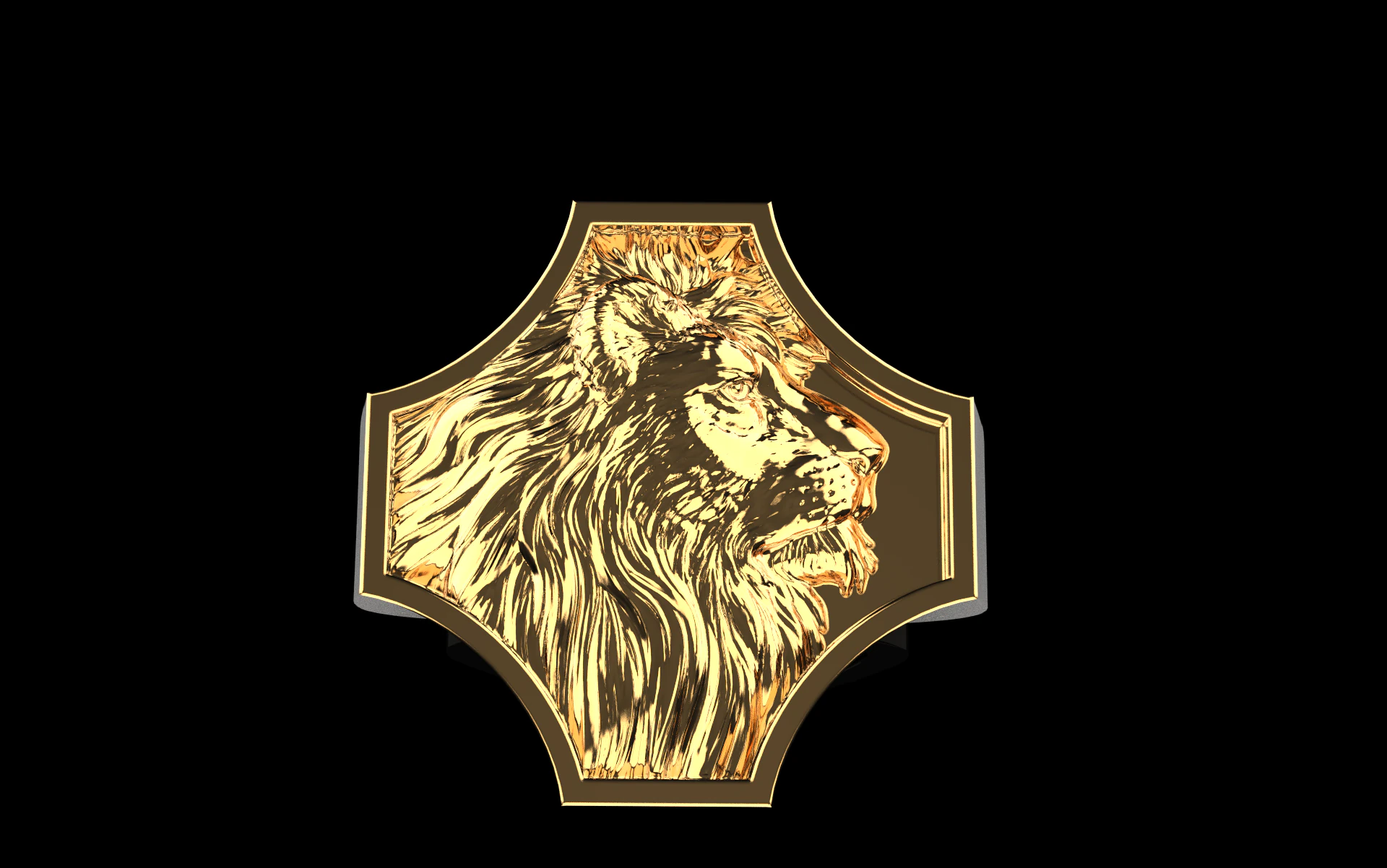 Lion ring model 1035 3D Print Model .c4d .max .obj .3ds .fbx .stl .blend 