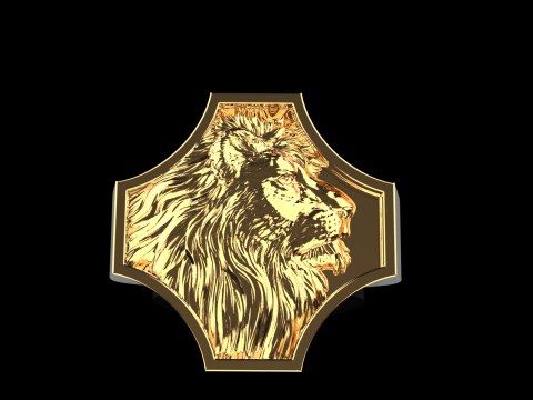 Lion ring model 1035 3D प्रिंट मॉडल