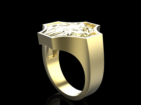 Lion ring model 1035 3D प्रिंट मॉडल