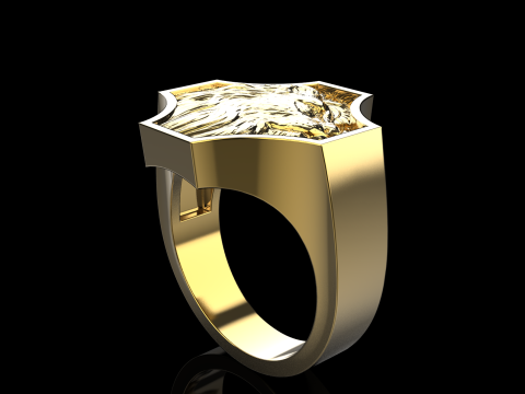 Lion ring model 1035 3D प्रिंट मॉडल