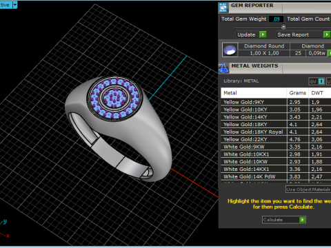 Signet ring model 1034 3Dプリントモデル