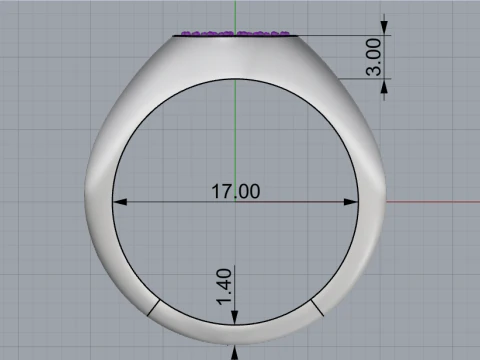 Signet ring model 1034 3D Print Model