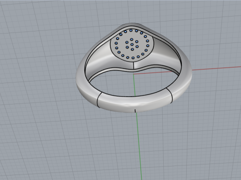 Signet ring model 1034 3Dプリントモデル