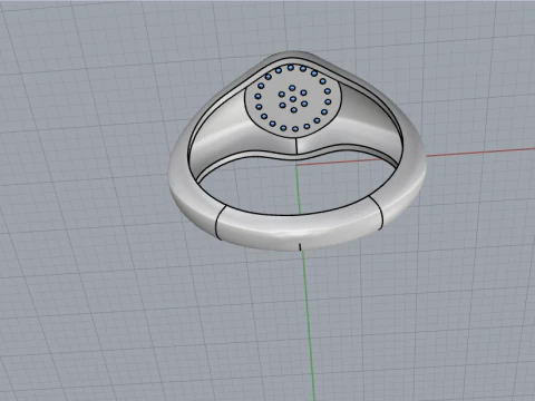 Signet ring model 1034 3D Print Model