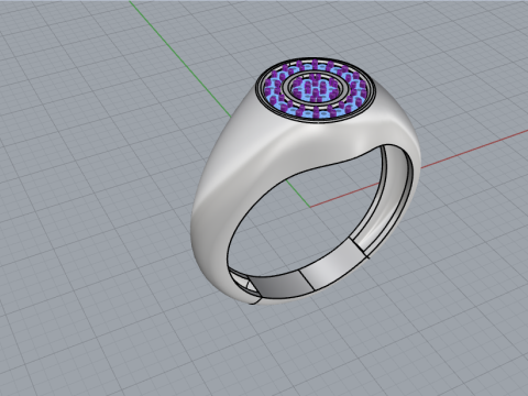 Signet ring model 1034 3Dプリントモデル