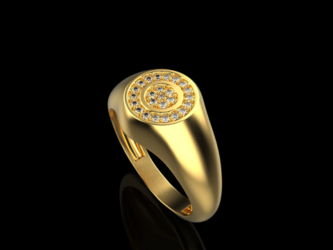Signet ring model 1034 3Dプリントモデル