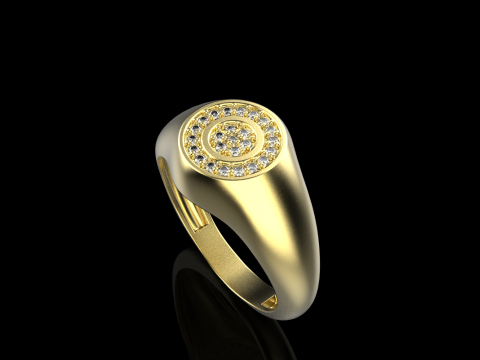 Signet ring model 1034 3Dプリントモデル
