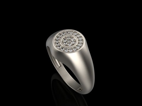 Signet ring model 1034 3Dプリントモデル