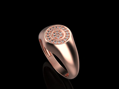 Signet ring model 1034 3D Print Model
