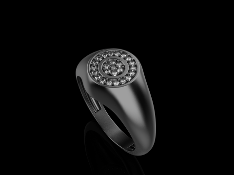 Signet ring model 1034 3Dプリントモデル
