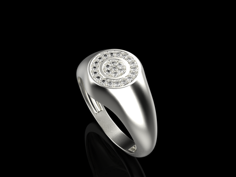 Signet ring model 1034 3Dプリントモデル