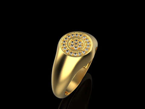 Signet ring model 1034 3Dプリントモデル