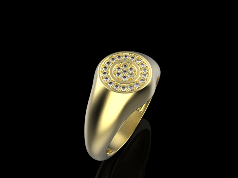 Signet ring model 1034 3Dプリントモデル