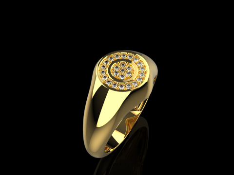Signet ring model 1034 3Dプリントモデル