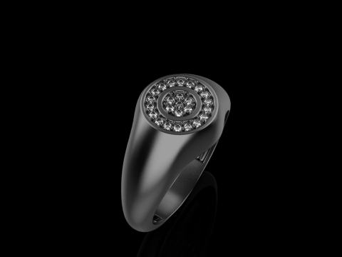Signet ring model 1034 3Dプリントモデル