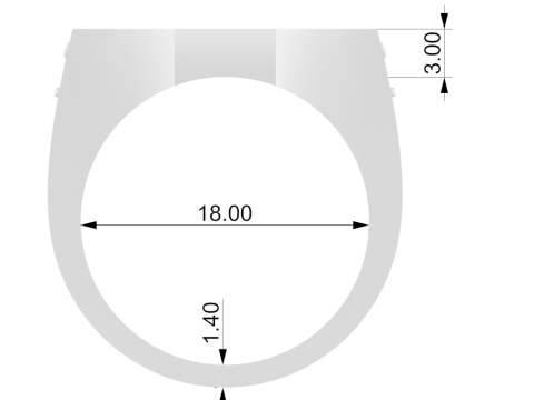 Signet cross ring model 1033 3D-printmodel