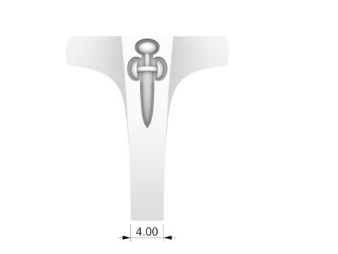 Signet cross ring model 1033 3D-printmodel