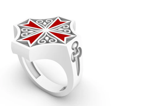 Signet cross ring model 1033 3D Print Model