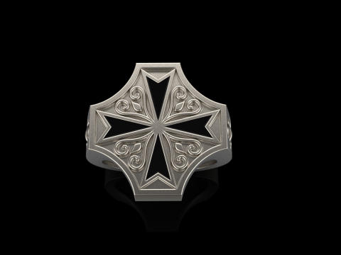 Signet cross ring model 1033 3D-printmodel