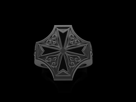 Signet cross ring model 1033 3D-printmodel