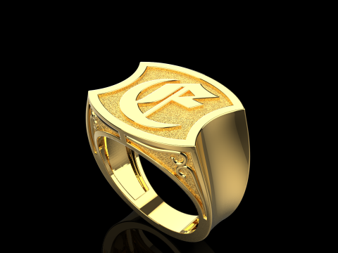 Initial signet ring model 1032 3D printmodel