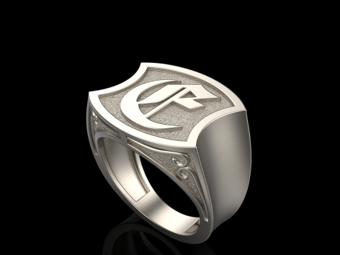 Initial signet ring model 1032 3D printmodel