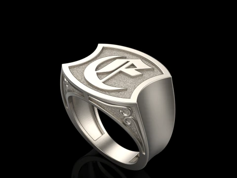 Initial signet ring model 1032 3D Print Model