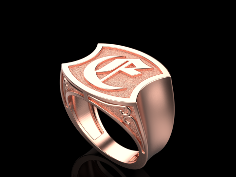 Initial signet ring model 1032 3D printmodel