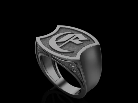 Initial signet ring model 1032 3D Print Model