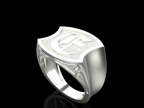 Initial signet ring model 1032 3D Print Model